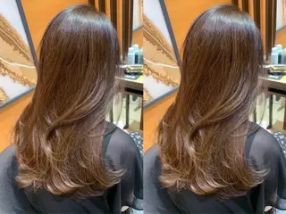 カラー eve🐰束間まつ毛 /透明感カラーのヘアスタイル