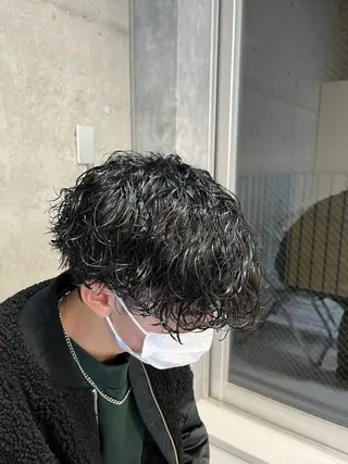 パーマ メンズ 【毎朝セット3分】 メンズパーマ　真人のヘアスタイル