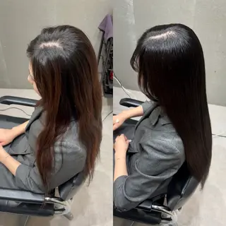 セミロング カラー 髪質改善ヘアケア 艶髪特化/上田のヘアスタイル