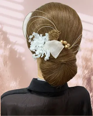 セミロング ヘアアレンジ ヘアセットサロン 🎀ECXIAのヘアスタイル