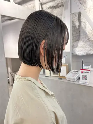 ショート カラー 切りっぱなしBOB 職人💜Anzuのヘアスタイル