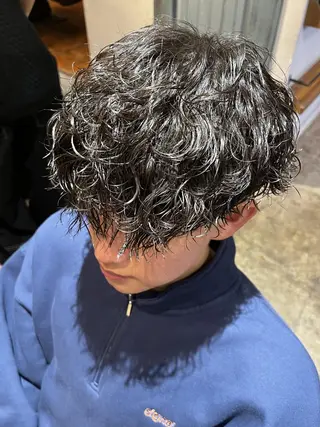 ショート パーマ メンズ 💈メンズパーマ特化 店長望月謙二郎💈のヘアスタイル