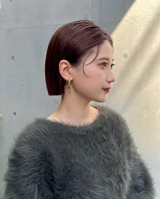 ショート カラー FILMS haru 暖色/ぱつっとbobのヘアスタイル
