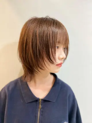 ショート ハッシュ・ウルフ🐺 小顔レイヤー松山直史のヘアスタイル