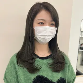 セミロング カラー ブリーチなし/レイヤ ー特化🌈Tommyのヘアスタイル