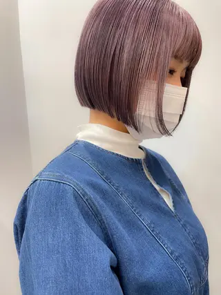 ミディアム カラー パーマ 💖美髪矯正💖 辻未侑のヘアスタイル