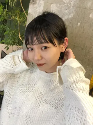 ショート レイヤー特化/小顔顔 周り/セノ/表参道のヘアスタイル