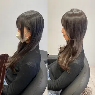 セミロング マスイ カイセイのヘアスタイル
