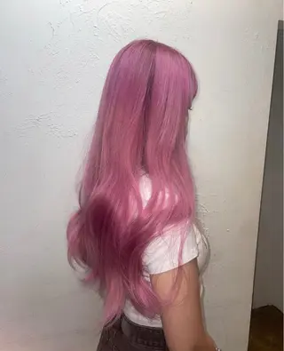 セミロング カラー RINA ブリーチ / 海外レイヤーのヘアスタイル