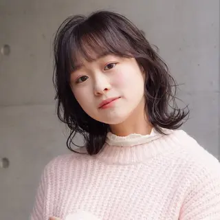 ミディアム 池田識之 髪質改善のヘアスタイル