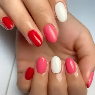 ショート ネイル 下妻ネイルサロン/ 持ちの良いネイルのネイルデザイン