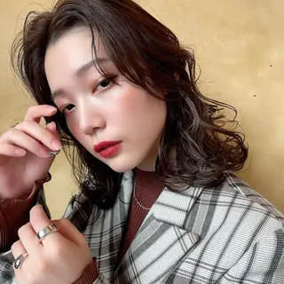 セミロング カラー パーマ ヘアアレンジ メンズ キッズ ネイル マツエク・マツパ ニシダヒカリ🌙 髪質改善×似合わせのヘアスタイル