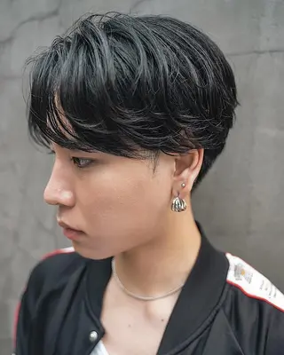 ショート メンズ YUKI 新宿カット パーマ/カラーのヘアスタイル