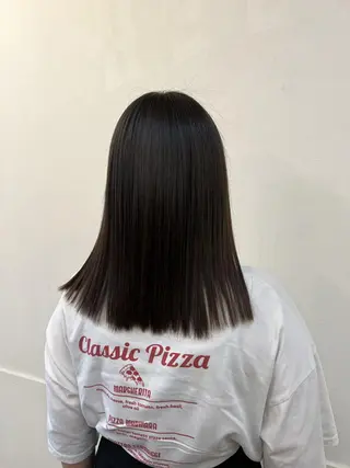 ミディアム インヘアー/美容院 /下伊福店/﨑山瑠依のヘアスタイル