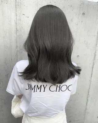 ミディアム カラー レイヤー/グレージュ 髪質改善/コウスケのヘアスタイル