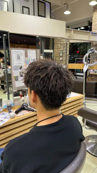 ショート パーマ メンズ メンズパーマ特化 ふうきのヘアスタイル