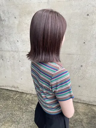 ミディアム カラー 日高 香織のヘアスタイル