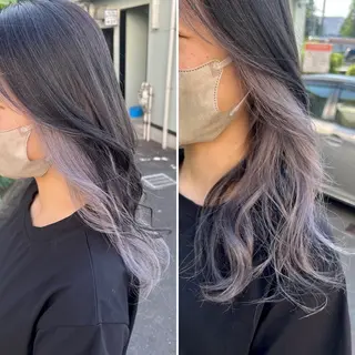 カラー ダブルスキルエクステ /羽エクステ白石宇由のヘアスタイル