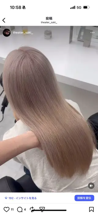カラー ハイトーン/透明感 艶カラー/SAKI‎のヘアスタイル