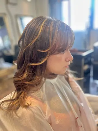 ロング カラー Julia🖤 縮毛矯正🌬️🩵のヘアスタイル