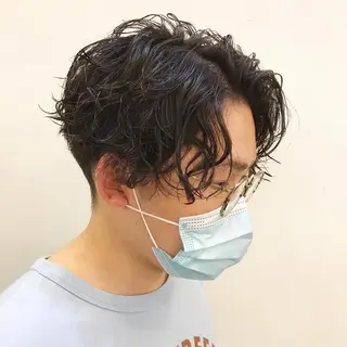 ショート パーマ 嶋佐 昌大 シマサマオのヘアスタイル