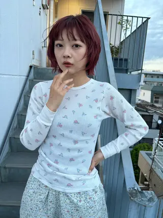 ショート カラー 林　蓮／レイヤー ／透明感カラーのヘアスタイル