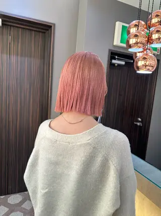ミディアム カラー 天神大名/ブリーチ 鶴岡和幸/ハイトーンのヘアスタイル
