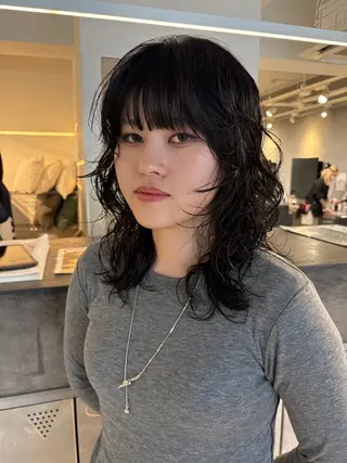 ミディアム パーマ/ボブ,ロング ヤマシタミウ🌀のヘアスタイル