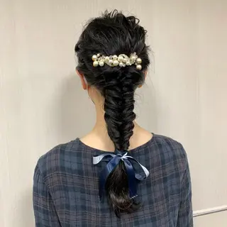 ロング ウスイマイコ カット/ケアカラーのヘアスタイル
