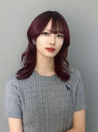 セミロング カラー sion ✰デザインカラーのヘアスタイル