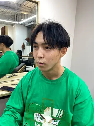 ミディアム メンズ 渋谷【メンズ職人】 ツイスパ・メッシュのヘアスタイル