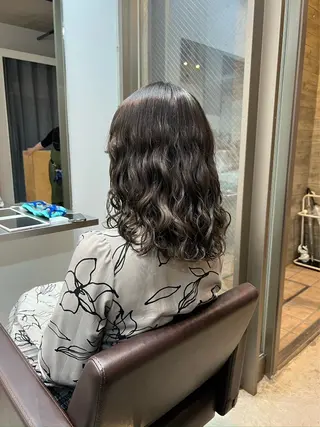 ミディアム 🌿朝5分でお洒落 パーマスタイル🌿のヘアスタイル