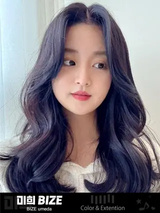 ロング 韓国特化🇰🇷 エクステのヘアスタイル
