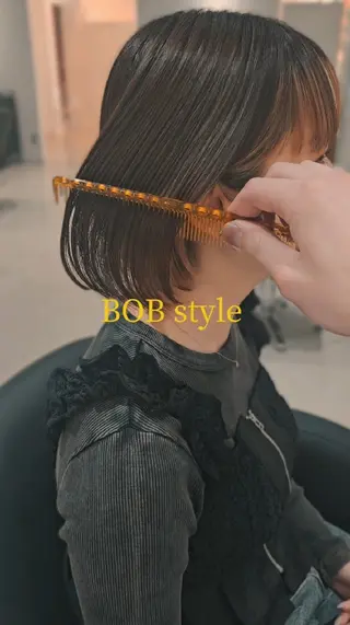ショート 縮毛矯正をしている人 のためのカラーのヘアスタイル