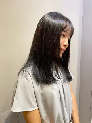 カラー レイヤーカット🍏 オリーブ/ののかのヘアスタイル