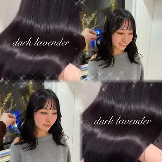 セミロング 髪質改善”透け感" カラー/Hono🪞のヘアスタイル
