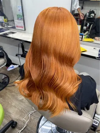 カラー 毛流れパーマ/ Rukiaのヘアスタイル