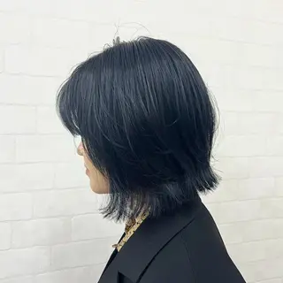 ミディアム カラー 藤野 莉奈のヘアスタイル
