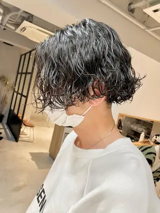 パーマ メンズ ショートヘア原宿 fifth コシのヘアスタイル