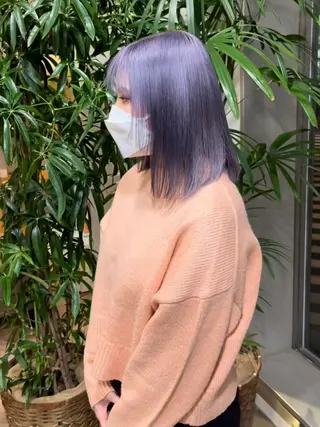 カラー ミディアム デザインカラーEir 茶屋町/田村のヘアスタイル