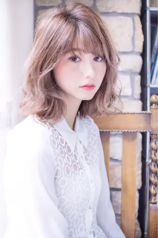 ミディアム カラー パーマ 代表 吉澤弘哲のヘアスタイル