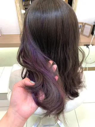 セミロング カラー 似合わせカラー/艶 髪質改善/ヨシザキのヘアスタイル