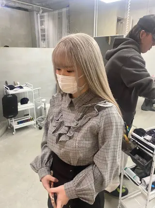 ロング カラー 前橋 姫奈のヘアスタイル