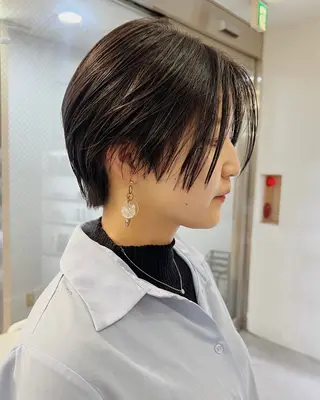 ショート カラー パーマ ヘアアレンジ ショートヘア原宿 fifth コシのヘアスタイル