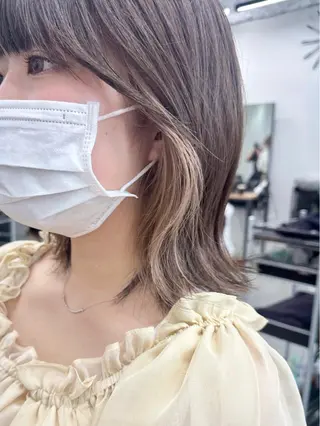 ミディアム カラー ブリーチダブルカラー 【koide】のヘアスタイル