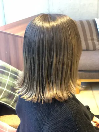 セミロング カラー 褒められブリーチ💗 透明感カラー/Saeのヘアスタイル