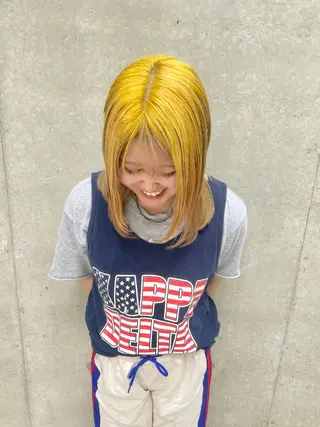 ミディアム KURIA‪‪*⋆ஐ ブリーチ/韓国ヘアのヘアスタイル