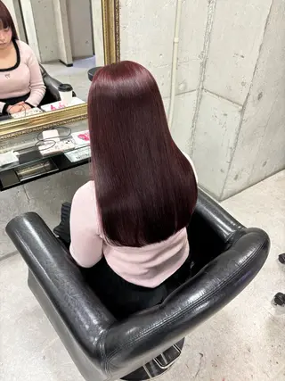 ロング カラー Rin♡透明感ピンク 🎀白肌ラベンダーのヘアスタイル