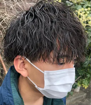 パーマ メンズ ダブルスキルエクステ /羽エクステ白石宇由のヘアスタイル