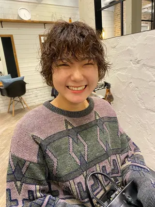 ショート パーマ 🌸透明感艶 カラー🌸Yuukiのヘアスタイル